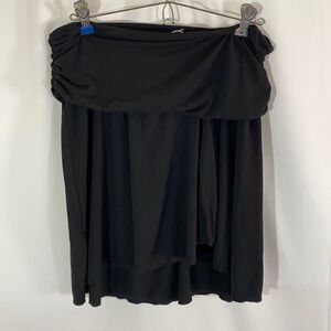 Max Studio Black Mini Asymmetric Skirt